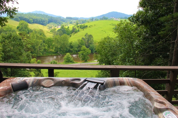 Enjoy the view from the hot tub