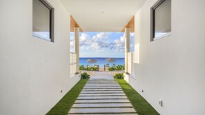 Access the beach down a convenient breezeway.