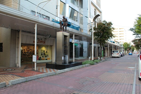 “Love Bell” monument in Ichibangai Shopping Street