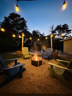 Fenced Back Yard with Firepit