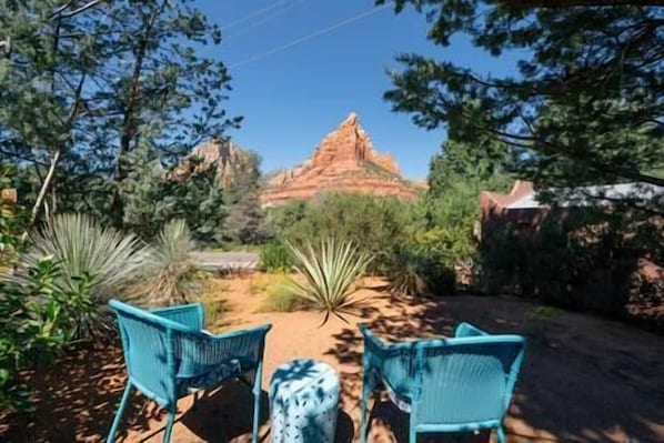 view from the upper patio