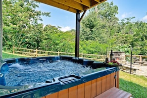 Private hot tub for luxurious relaxation