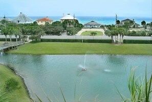 Gulf view from balcony. Short walk to the beach just across the crosswalk!