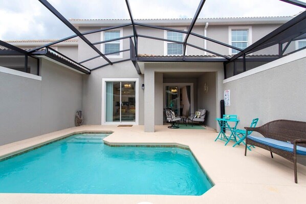 Beautiful Patio Lounging Area and Pool