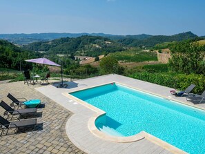 Water, Sky, Swimming Pool, Azure, Tree, Building, Plant, Outdoor Furniture, Shade, Rectangle