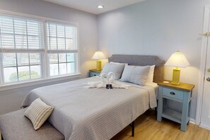 Master Bedroom with Queen Size Bed and En-suite Full Bathroom with Walk-In Shower