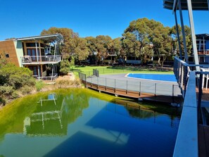 Villa 18 South Shores Resort Normanville - view to main pool from the balcony