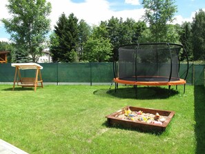 Grass, Backyard, Yard, Trampoline, Leisure, Tree, Landscaping, Lawn, Plant, Trampolining--Equipment And Supplies