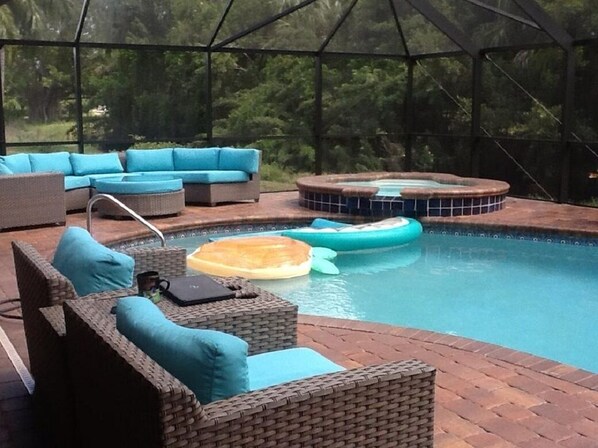 Hot tub and heated pool 