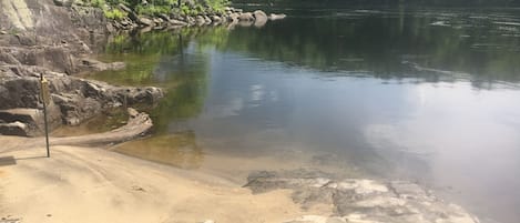 Sandy beach area w swimming cove; no life guard provided - swim at own risk