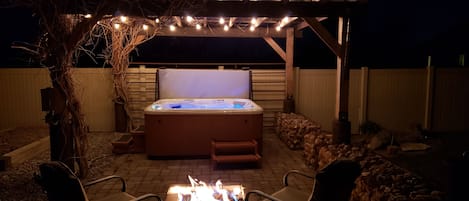 Hot Tub With Fire Pit