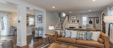 Open floor plan allows for gathering between kitchen and living room