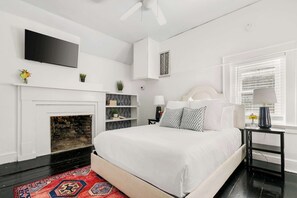 Bedroom #1: Queen Bed + TV