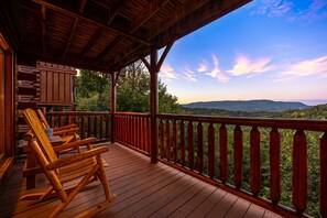 Let the peaceful sunset over the Smokies rejuvenate your spirit.
