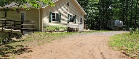 Front Door. Park right by door.