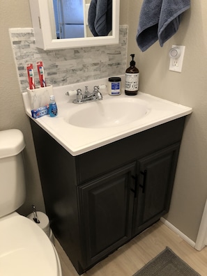 Blow dryer under sink
