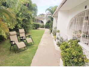 Grass area outside the condo 