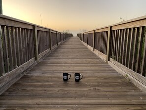 Private resort boardwalk to the beach