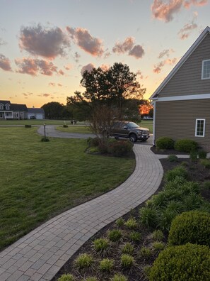 Evening sunsets from the front of the house