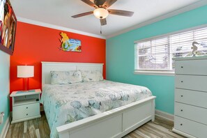 Master Bedroom with King Size Bed and Flat Screen Smart TV