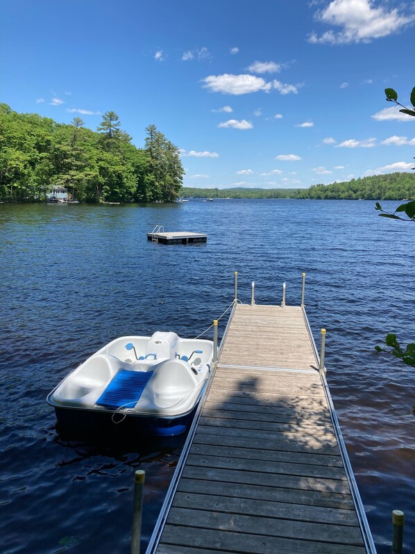View of dock and swim float.