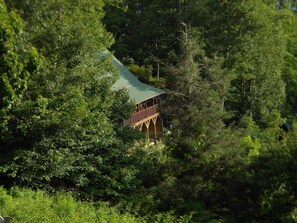 We are tucked into the trees for a very private setting.