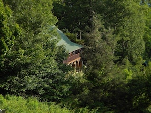 We are tucked into the trees for a very private setting.