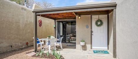 Front door and patio