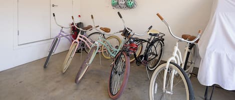 Private Garage with bicycles