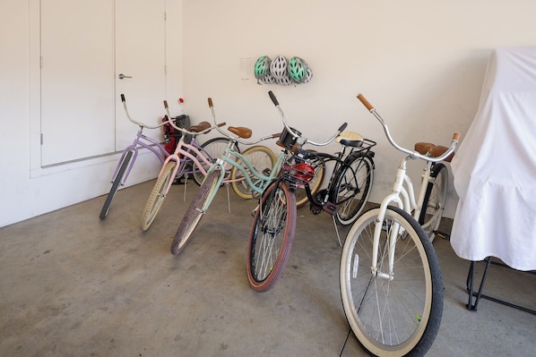 Private Garage with bicycles