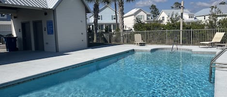 Community Pool. Stay Salty, OBA is the Blue house in the center of the picture.