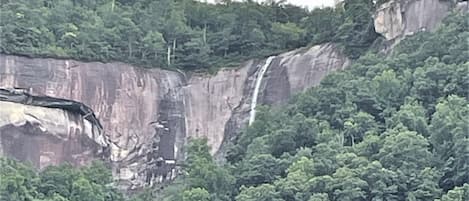 Hickory Nut Waterfall View From Lazy Lodge