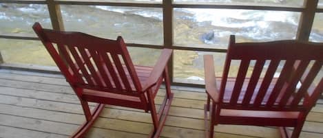 Large Covered Deck On the River's Edge!