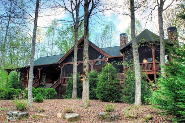 View of the back of the Cabin