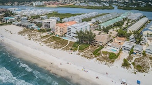 Aerial shot-  this BH sits behind the Ocean front BH w/pool