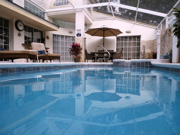 View from the pool, the happy place. 
