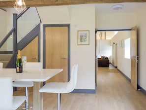 Hallway from living area leads into the kitchen | The Garden Room at Eudon George, Eudon George, near Bridgnorth