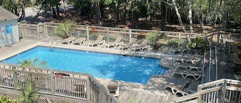 View of our pool from our property