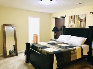 Master bedroom with attached bath