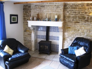 Cosy lounge area in La Vieille Maison holiday home