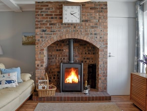 Cosy wood burner | Captains Cottage, Allonby, near Maryport