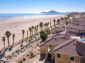 Condo 733 in El Dorado Ranch beachfront Condo in San Felipe - drone beach view