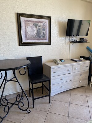 dresser and TV