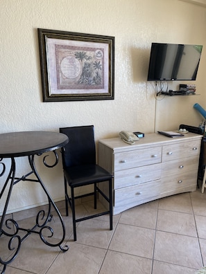 dresser and TV