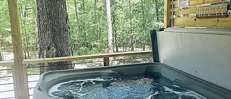 New hot tub open year round and always in working order.