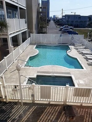 shared pool right next to the house