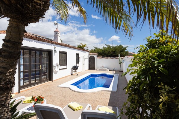Private heated pool