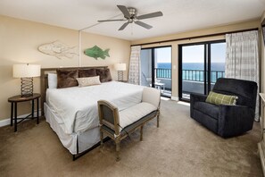 Master Bedroom - Imagine waking up to the sights and sounds of the BEAUTIFUL Emerald Coast...and take in the spectacular views from the balcony with direct access from the master bedroom.