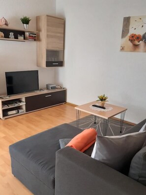 Appartement  (68qm) mit Terrasse und Blick ins Grüne-Wohnzimmer 68 qm