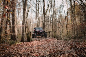 Bring your ATVs or golf carts to enjoy 10+ miles of trails.